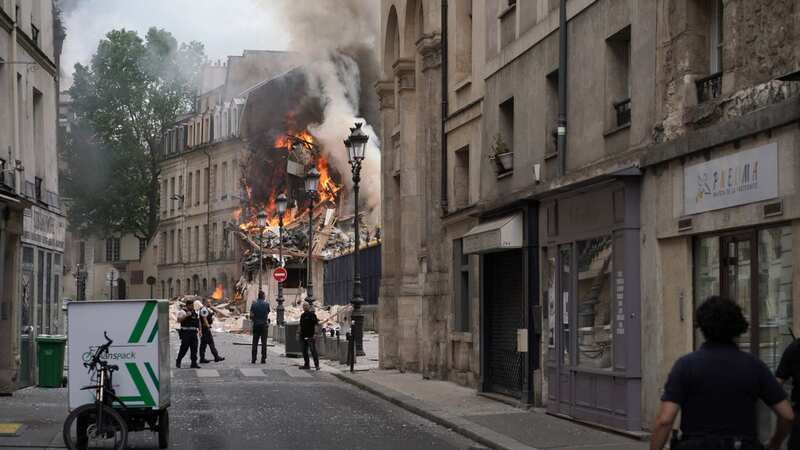 Smoke rises from a building Place Alphonse-Laveran in the 5th arrondissement (Image: AFP via Getty Images)