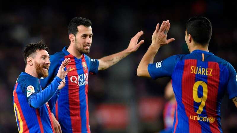 Lionel Messi will be joined in Miami by Sergio Busquets in a Barcelona reunion (Image: AFP/Getty Images)