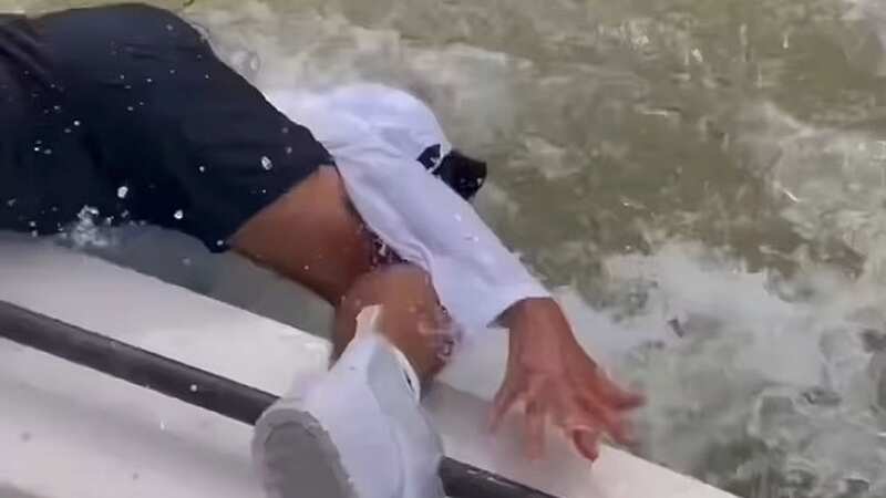 The fisherman was dragged overboard (Image: captmarkgore/Instagram)