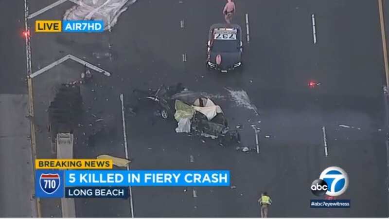 The crash occurred around 4am this morning on the 710 Freeway in California