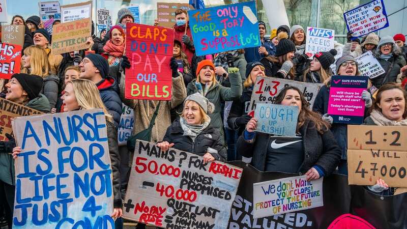Thousands of nurses have staged a series of walkouts over pay and working conditions in recent months (Image: Guy Bell/REX/Shutterstock)