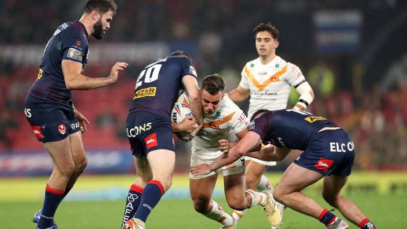Mickael Goudemand of Catalans Dragons in action in the 2021 Grand Final (Image: Getty Images)