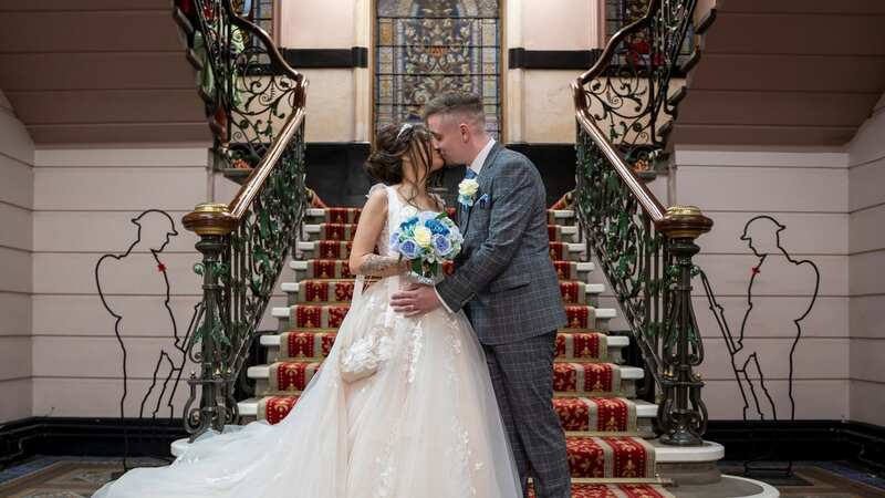 Emma and Dava Rice on their "perfect" wedding day (Image: Clarity Wedding Photography / SWNS)
