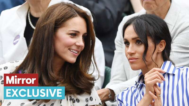 Kate Middleton and Meghan Markle at Wimbledon (Image: DAILY MIRROR)
