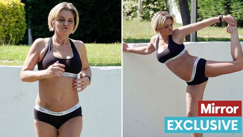 Danniella Westbrook is getting into shape ahead of her wedding by working out in her underwear (Image: Backgrid)