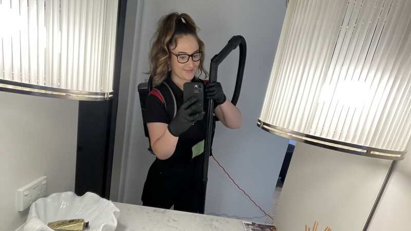 The 20-year-old now runs her own cleaning business (Image: Charlotte Bosanquet / SWNS)