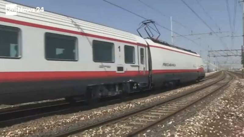 A woman gave birth to her baby daughter on a train from Rome to Turin (Image: Rai News)