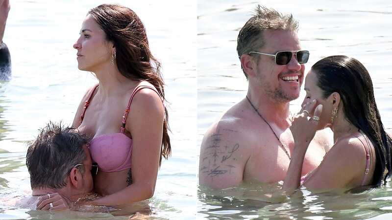 Matt Damon cheekily nuzzled wife in sea snaps (Image: ThePhotOne / BACKGRID)
