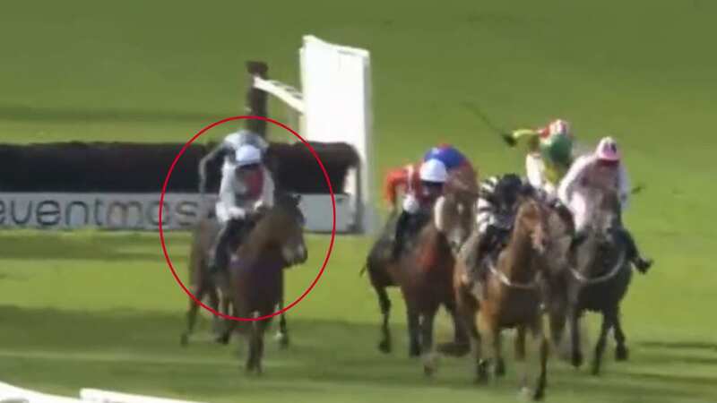 Hillsin (circled) finishing third under apparent tender handling
