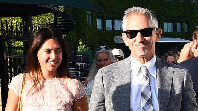 Gary Lineker and ex-stepdaughter Ella Bux put on a smiley display at Wimbledon