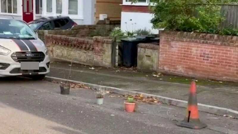 The men were baffled at the space-saving tactics of their neighbours (Image: @BrothersMake/TikTok)