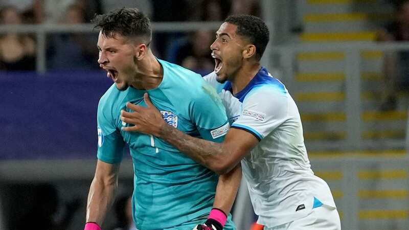 James Trafford celebrates saving Abel Ruiz