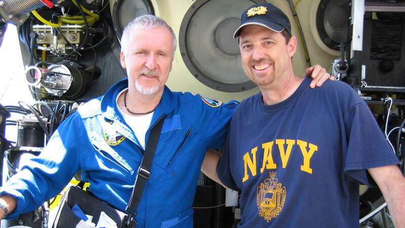 Titanic director James Cameron, left, with Parks Stephenson, right, on expedition (Image: Credit: Parks Stephenson via Pen News)