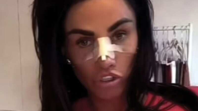 Katie Price shows off heavily bandaged nose as she undergoes more surgery