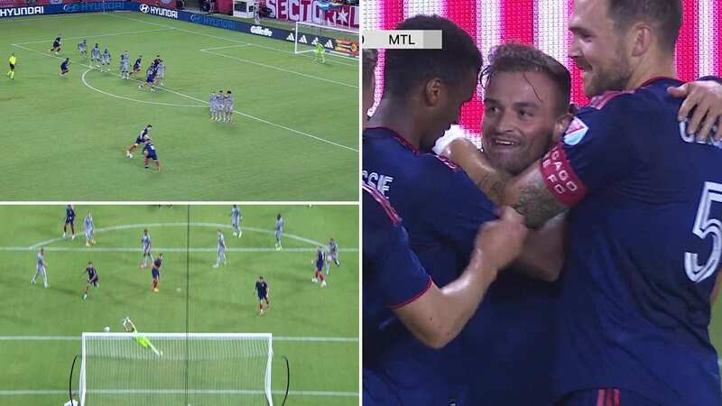 Xherdan Shaqiri scores a screamer for MLS team Chicago Fire to roll back the years (Image: @MLS/Twitter)
