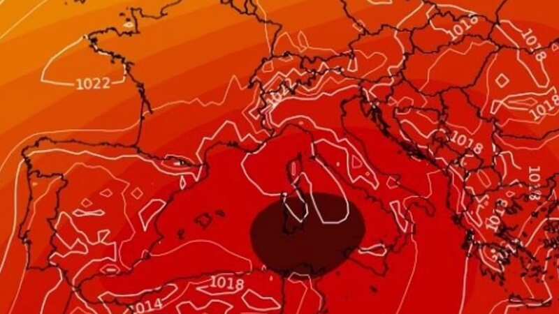 A deadly heatwave has swept across Europe (Image: WXCharts)
