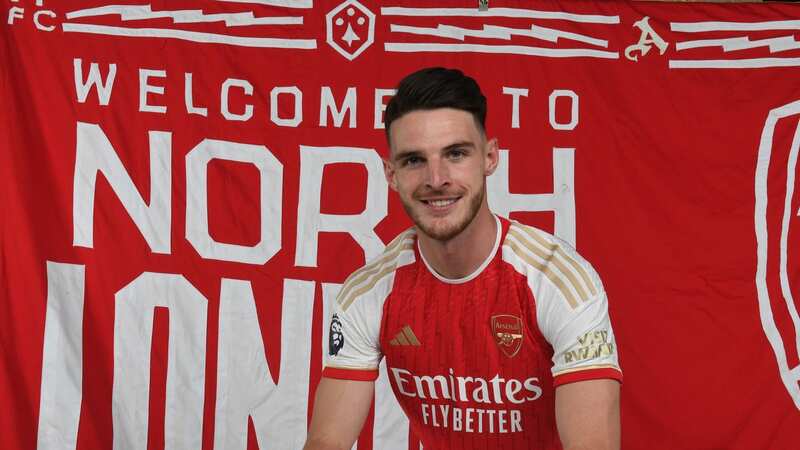 Declan Rice has signed a long-term contract at the Emirates Stadium (Image: Arsenal FC via Getty Images)