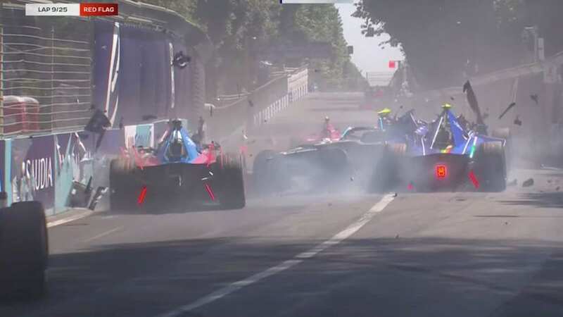 There was a serious Formula E crash on Saturday afternoon (Image: Formula E/Channel 4)