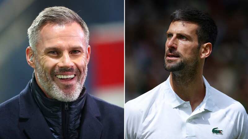 Novak Djokovic and Carlos Alcaraz before the match (Image: Getty)