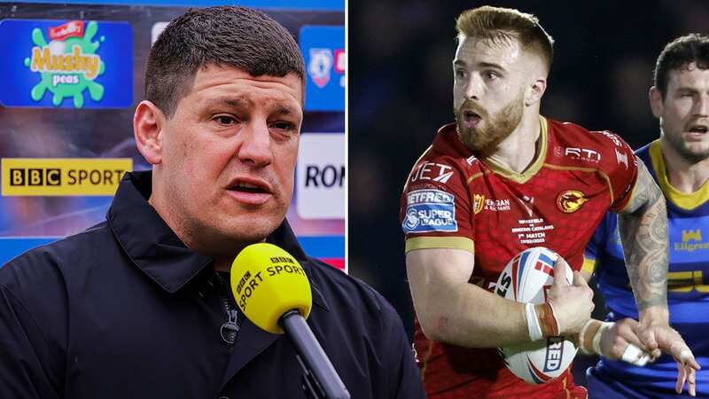 Wigan boss Matt Peet, left, and Catalans