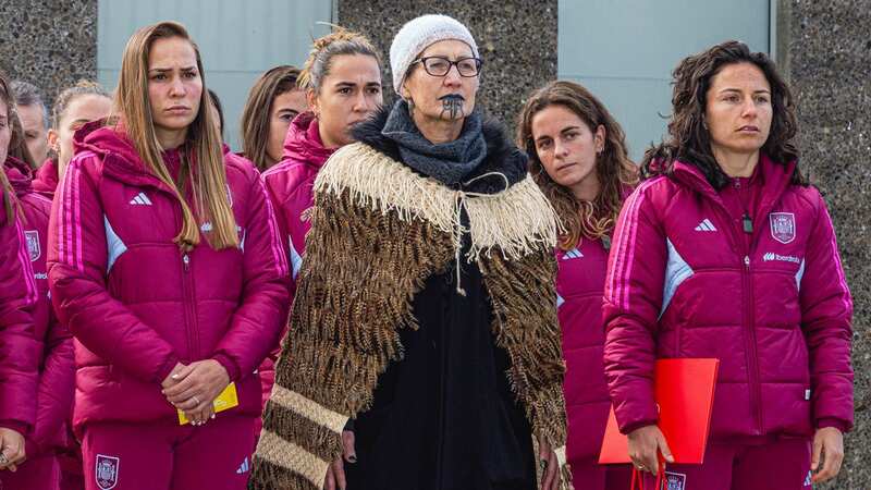 Spain players attend a team welcome ceremony in Palmerston North, New Zealand. (Image: Photo by James Foy - FIFA/FIFA via Getty Images)