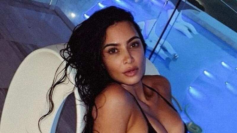 Kim Kardashian shows off impossible curves in tiny bikini amid dating rumours