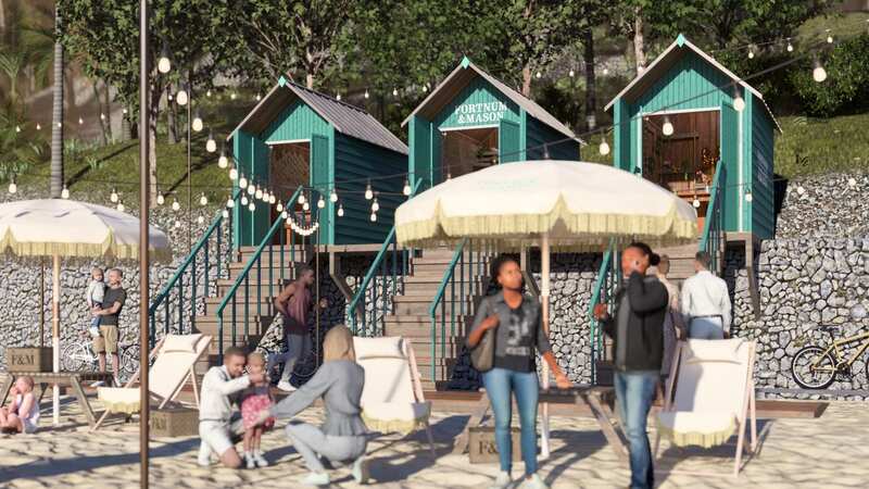 Fortnum & Mason is moving into the beach hut game (Image: Fortnum & Mason/Triangle News)