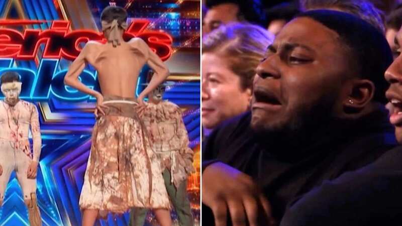 Audience members were shocked by the zombie contortionist act performed on stage during the latest episode of America