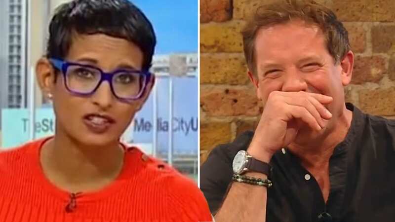 The TV stars had a playful exchange today