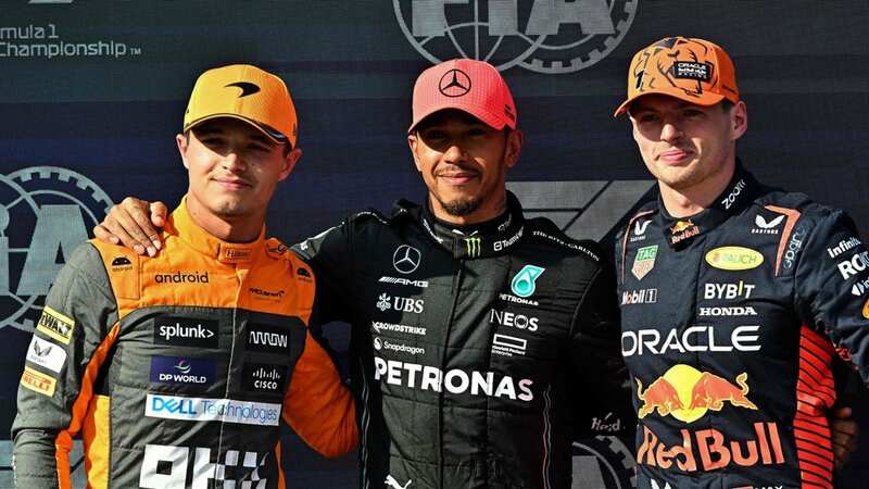 Lewis Hamilton beat Max Verstappen to pole in Hungary, with Lando Norris third fastest (Image: AFP via Getty Images)