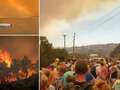 Tourists flee hotels and resorts evacuated as huge blaze tears through island