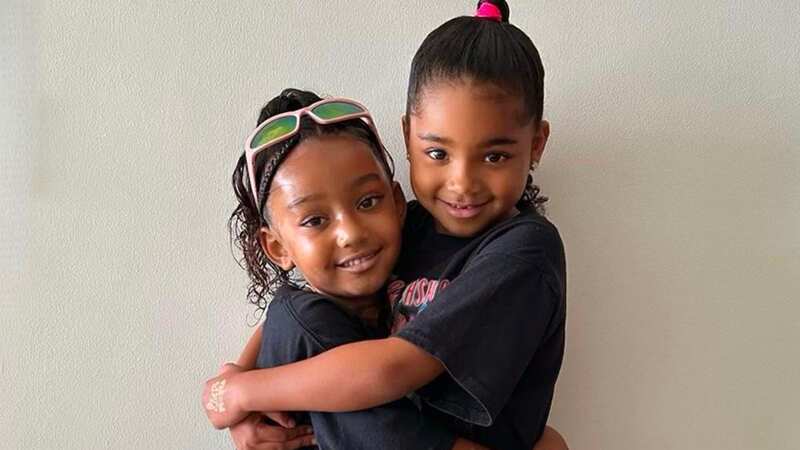 Khloe shared a snap of her niece and daughter both sporting 