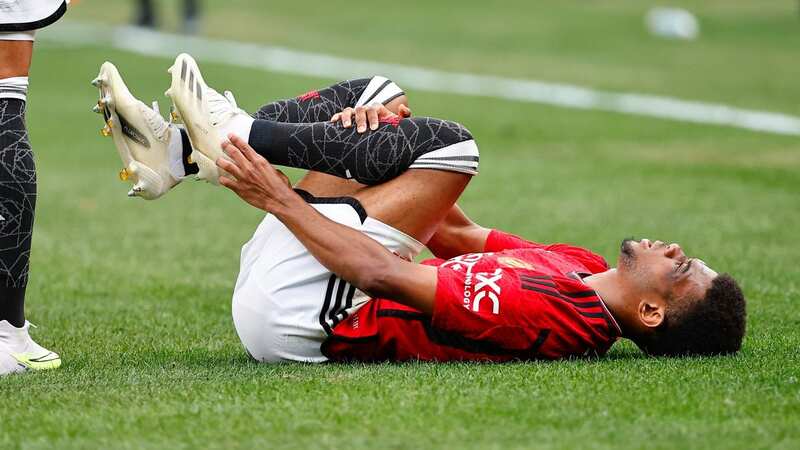 Amad has provided Man Utd fans with an update on his injury (Image: AP)