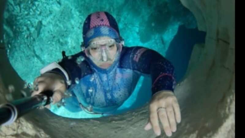 Tiffany can hold her breath for over three minutes, which she says she developed after practising freediving through tight sea caves (Image: mediadrumimages/@tiffxomarie26)