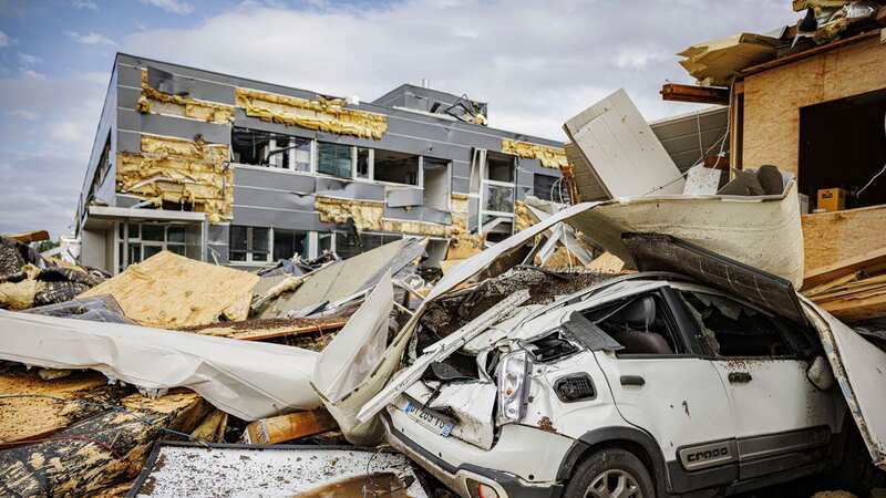 Moment killer tornado rips through Swiss town at 135mph in seconds