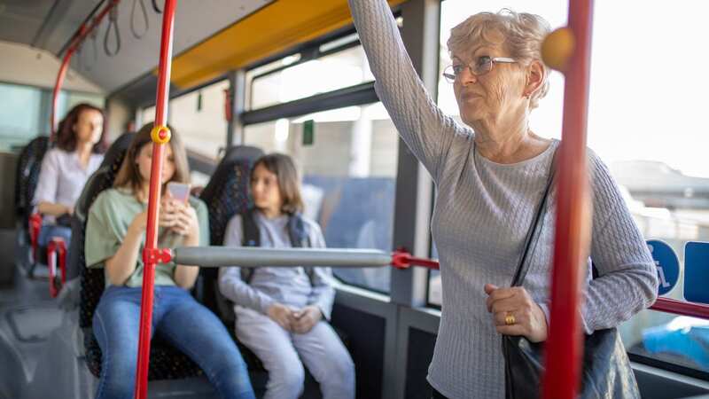 Her elderly friend was left standing up on the packed bus (Stock Photo) (Image: Getty Images)