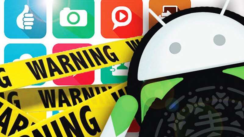 Android app warning (Image: GETTY GOOGLE)