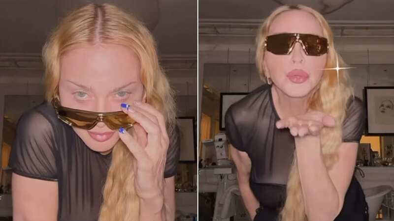 Madonna dances to her hit song Lucky Star on the 40th anniversary of her debut album