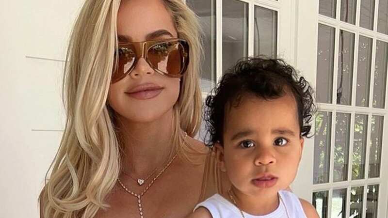Khloe Kardashian looked every inch the proud mum