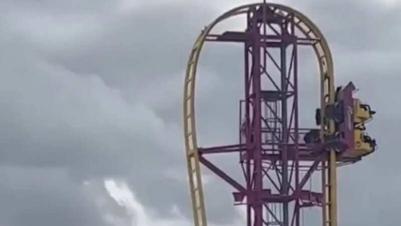 Thrill-seekers were left stuck in the air after a rollercoaster mishap at Adventure Island (Image: Facebook)