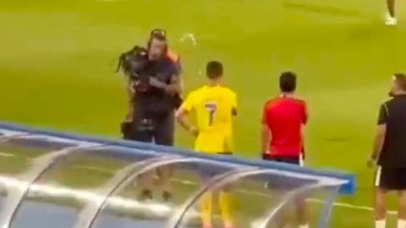 Cristiano Ronaldo threw water at a cameraman following Al-Nassr