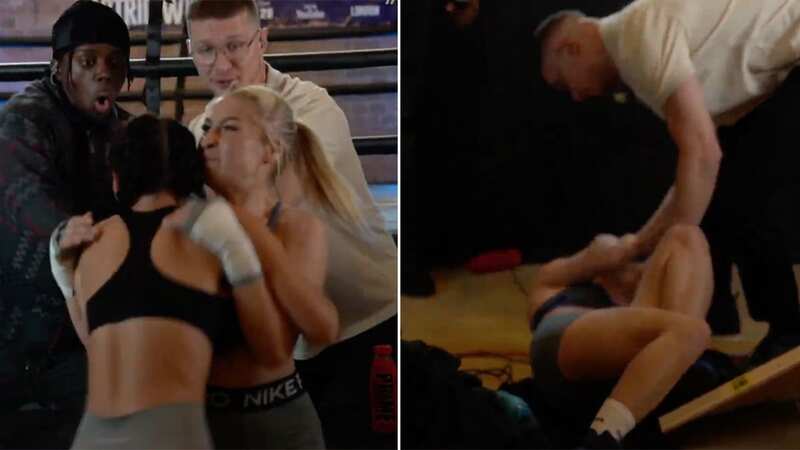 OnlyFans boxer Astrid Wett put through table by Alexia Grace to cancel fight
