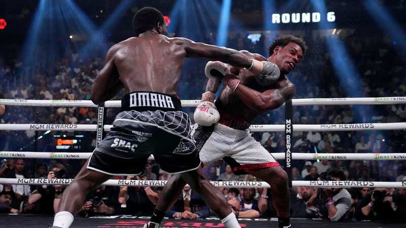 Terence Crawford knocks down Errol Spence (Image: AP)