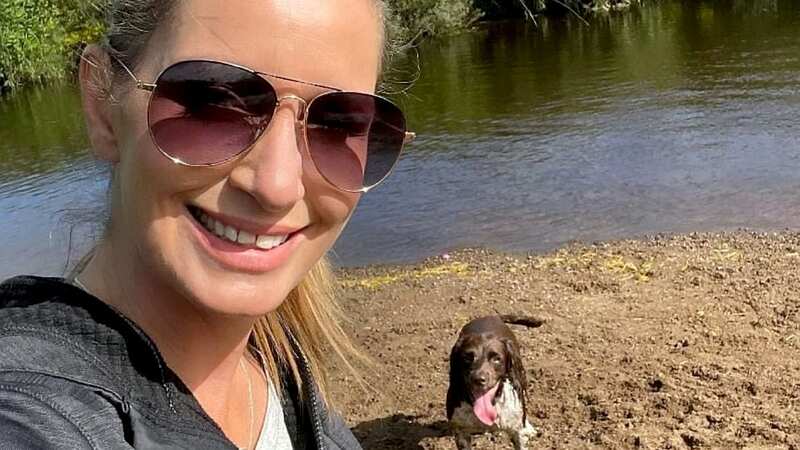 Police pictured outside Nicola Bulley