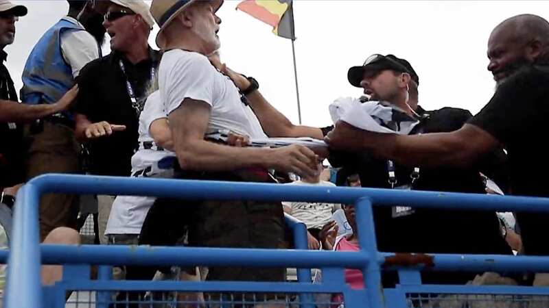 Protesters were removed from the Citi Open (Image: X / @ClimateDefiance)