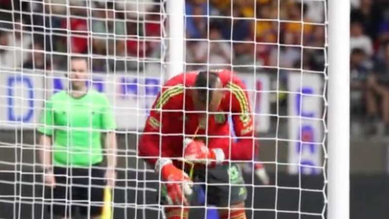 Nahuel Guzman turned to some unique mind games methods as he faced penalties for Club Tigres in the Leagues Cup (Image: Twitter/ Club Tigres)