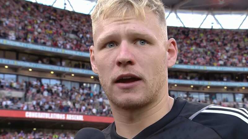 Aaron Ramsdale gave an honest take in his post-match interview (Image: ITV)