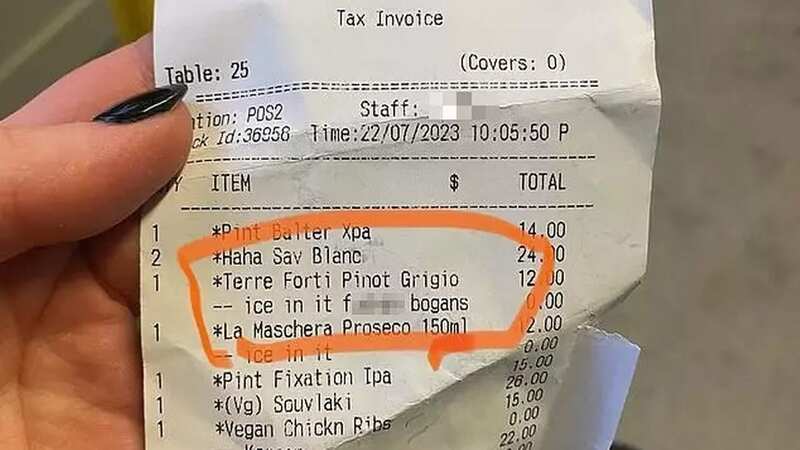 The mortified customer was shocked at what they thought was a reasonable request - the server thought otherwise (Image: Reddit)