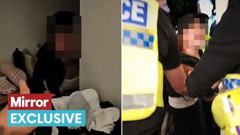 Two of the seven officers at the scene (Image: TikTok)