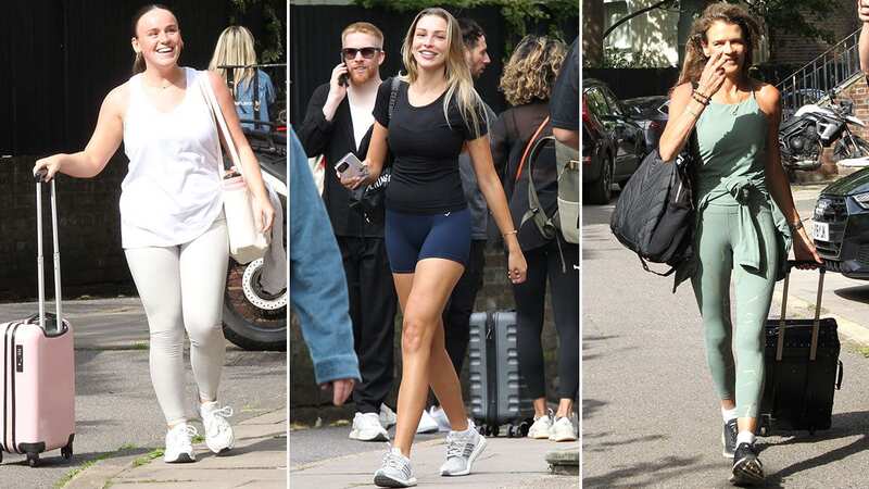 Strictly stars Zara McDermott, Ellie Leach and Amanda Abbington arriving in London